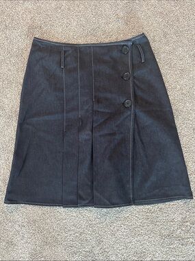 Black Mini Skirt with Side Button Detail